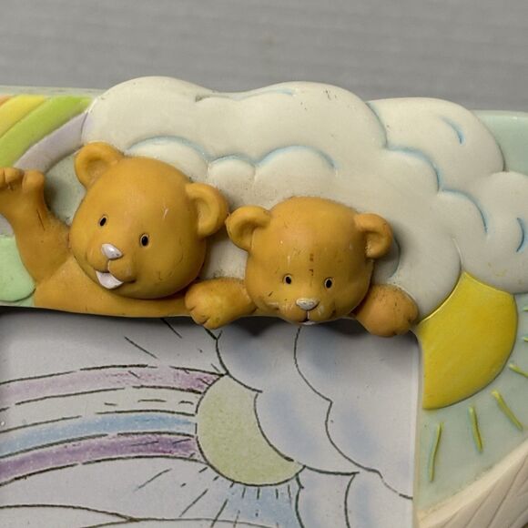 PHOTO FRAME Harvest Moon Noah's Ark~ for 3 Pictures Nursery Tabletop Decor 741 - Picture 2 of 16